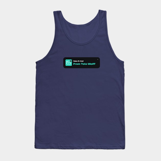 Toto Wolff Email Tank Top by Onwards Upwards